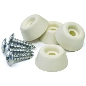F31943tv Truguard 10 Pack - Rubber Bumpers Screw-on Almond 7/8- Inch 4-pk