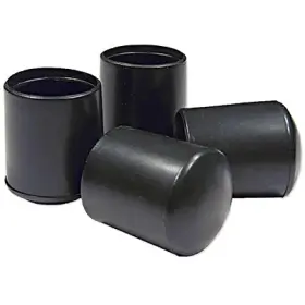 F32005tv Truguard 6 Pack - Furniture Leg Tip Black Vinyl 5/8- Inch 4-pk