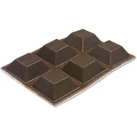 F32039tv Truguard 10 Pack - Vinyl Bumpers Self-adhesive Brown Square 3/4- Inch 6-pk