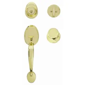 Truguard Hy77s1b Wilmington Handle Set Polished Brass - Kd