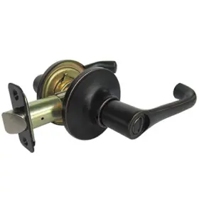 Lypx701b Truguard 6 Pack - Reversible Milano Privacy Lever Lockset Aged Bronze