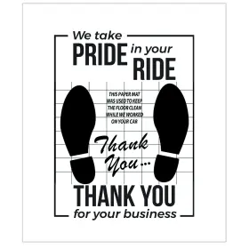 Tuklye 732122996748 White Car Paper Floor Mats 200 Pcs Disposable Cars Auto Vehicles