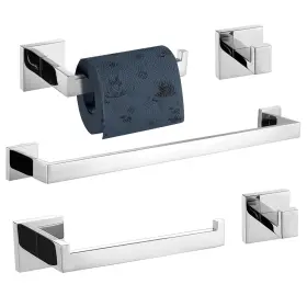 B08nsdvj4l Turs 5-pc Polished Bathroom Hardware Set 23.4 Inch Towel Bar Ring Robe Hook Tp H