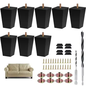 B0cpw3fnzq Txcucc Sofa Legs Square Bed Feet 3 Inch Wood Replacement Leg For Furniture Set O