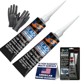 Tylove Technology Co. Ltd 772925889557 Rtv Silicone Gasket Maker - High Temp 590 F Oil Resistant Black Professional