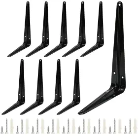 Uenhoy210802-016 Uenhoy 10 Pack Shelf Brackets 8 Inch Heavy Duty Metal Floating
