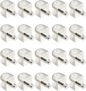 Uf-ha0067-us Ufurmate Glass Shelf Bracket Pegs 20pcs Adjustable 4-8mm Brushed White
