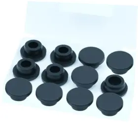 Uill-029-20-bk Uillcuet 12pcs / 20mm Black Hole Plugs Silicone Rubber For Round Holes 3/4 Inch