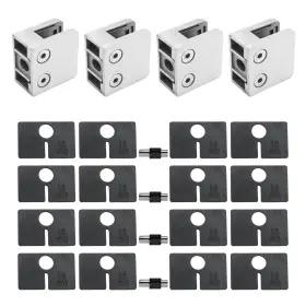 Fu2ljm1216 Uoienrt 4pcs Adjustable Glass Shelf Bracket 1/3 Inch -1/2 304 Stainless Steel Cla