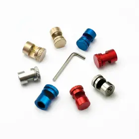 Us-tdaodi-4p Uotowell Thumb Stud Replacement 4-pack Black/silver/brass/blue For Buck 110 Knives 3.1mm