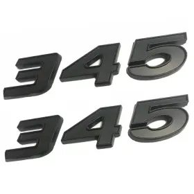 Up-qp345 Upauto 2 Pcs 345 Emblem Badge 3d Self-adhesive Nameplates For Challenger Chrysle