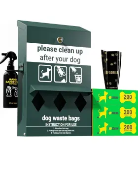 Nnyy2v Upgorila Locking Pet Waste Station Bag Dispenser With 600 Bags Glow N Dark Text