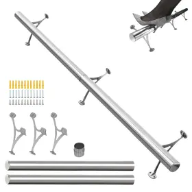 Jjx-025-sib Us Direct 6ft Bar Foot Rail Kit 304 Stainless Steel Tubing With Installatio