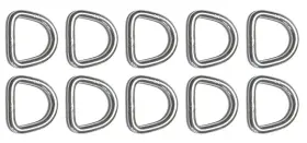 Uss3250-05025 Us Stainless 10 Pieces Steel 316 D Ring Welded 5mm X 25mm Id 3/16 Inch