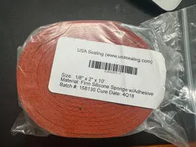 Zusassr-f-17 Usa Sealing Usasealing Firm Silicone Sponge With Adhesive 1/8 Inch X 2 10ft