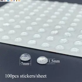 Usa-viralfinds 445007195114 100pcs Silicone Rubber Bumpers Clear Adhesive Round Anti Slip Shock Feet Pads Da