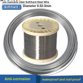 Usa-viralfinds 744110157093 New 1pcs 1-100 Meters 304 Stainless Steel Soft/hard Wire Diameter 0.02-3mm