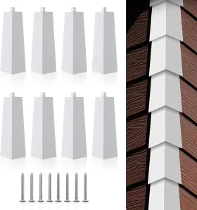 65eeb65eeb03690a18 Usofrint 8 Pcs Aluminum Siding Corners - Inch Outside White Corner Caps Smooth