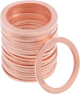 18102200 Uxcell 20pcs 22mm X 28mm 1.5mm Copper Flat Washer For