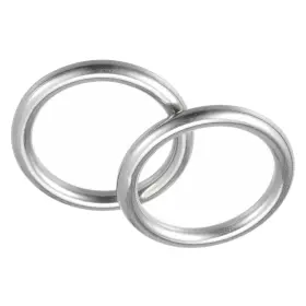 Uxcell 601968083076 50mm Id 8mm Thick Welded O-ring Round Craft 316 Stainless Steel 2pcs