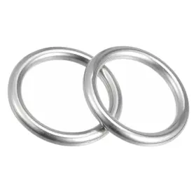 Uxcell 601968083090 2pcs 50mm Id 8mm Thick Welded O-ring Craft 316 Stainless Steel