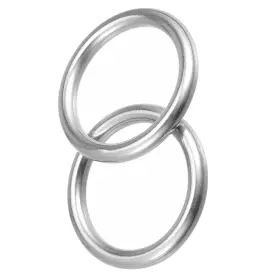 Uxcell 601968083106 2pcs 50mm Id 8mm Thick Welded O-ring 316 Stainless Steel For Craft