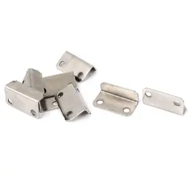 Uxcell 602451432920 8pcs Cabinet Cupboard Drawer L Shaped Lock Strike Plate 29x16x10mm
