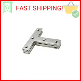 Uxcell 604267036316 T Brackets Mending Plate 3.14 Inch X Stainless Steel Flat Repair - 10pcs