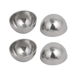 Uxcell 605322055587 25mm Od 1mm Thickness 304 Stainless Steel Hollow Half Round Railing Balls 4pcs