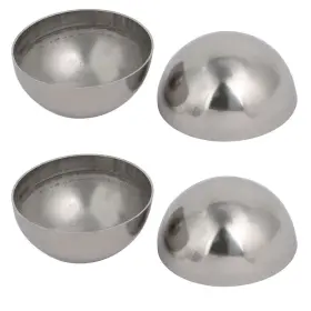 Uxcell 605322055617 4pcs 63mm Od 1mm Thickness 304 Stainless Steel Hollow Half Round Railing Balls