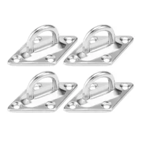 Uxcell 605322733652 304 Stainless Steel 5mm Thick Ring Sail Shade Pad Eye Marine Boat Rigging 4pcs