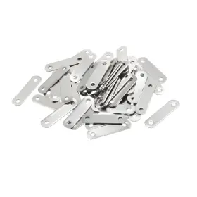 Uxcell 609876860710 Repair Plate 30mmx8mm Flat Fixing Mending Corner Brace Bracket Connector 50pcs