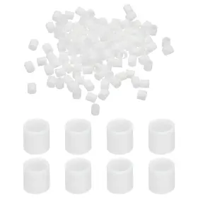 Uxcell 614462817634 250pcs Silicone Cable Ties 4mm Rubber Bands White 7x5x0.6mm