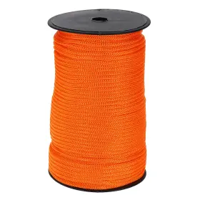 Uxcell 619668222831 3/16 Inch Polypropylene Rope Braided Ropes 328ft Nylon Dark Orange