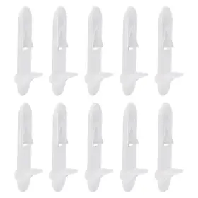 Uxcell 680520107436 20pcs Plastic Shelf Support Pegs 7mm Locking Cabinet Clips Bracket Peg
