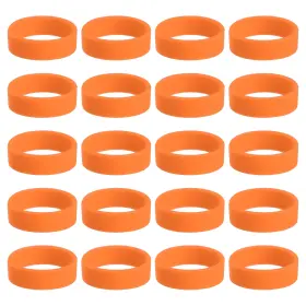Uxcell 688391659528 50pcs Silicone Rubber Bands Non-slip 1.22 Inch For Art Orange