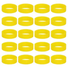Uxcell 688391659658 30pcs Silicone Rubber Bands Non-slip 1.22 Inch For Art Yellow