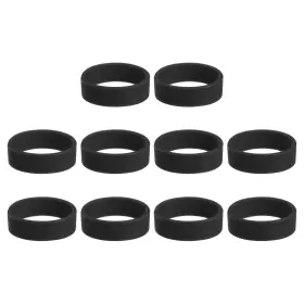 Uxcell 688391661309 10pcs Silicone Rubber Bands Non-slip 1.22 Inch Flat For Books Black