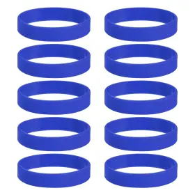 Uxcell 688391661453 10pcs Silicone Rubber Bands Non-slip 3.15 Inch Flat For Books Dark Blue