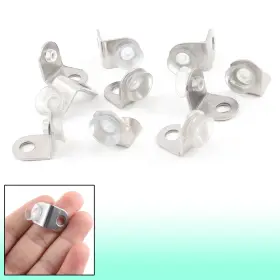 Uxcell 700955449281 5 Pairs Small Silver Tone Metal L Shape Angle Bracket Suction Cup