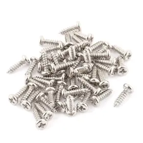 Uxcell 709874147261 50pcs M2.3 X 8mm Stainless Steel Cross Pan Head Self Tapping Screws Bolts