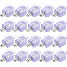 Uxcell 714998447692 20pcs Shelf Support Pegs Glass Clamp Bracket Zinc Alloy With Suction Cup