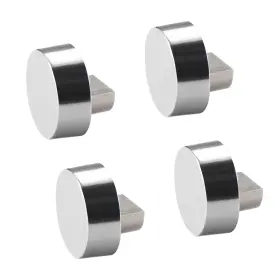 Uxcell 714998529299 4pcs Mirror Clips - Zinc Alloy Glass Clamps Holder Round For 6-7mm