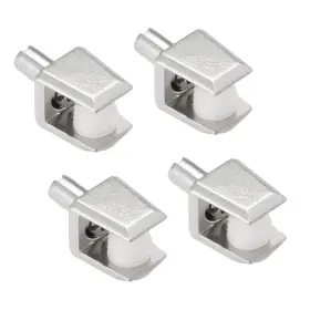 Type-01 Uxcell 714998529411 4pcs Glass Shelf Brackets Clamp Clip Shaft Mount For 5-8mm