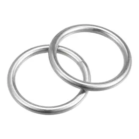 Uxcell 724708350143 2pcs 316 Stainless Steel Round Ring Welded O-rings 30mm 1.18 Inch Id 4mm Thick