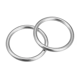 Uxcell 724708350266 2pcs 316 Stainless Steel Round Ring Welded O-rings 40mm 1.57 Inch Id 5mm Thick