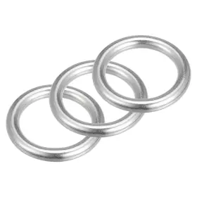 Uxcell 724708350310 3pcs 316 Stainless Steel Round Ring Welded O-rings 30mm 1.18 Inch Id 6mm Thick