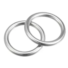 Uxcell 724708350334 316 Stainless Steel Round Ring Welded O-rings 35mm 1.38 Inch Id 6mm Thick 2pcs