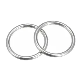 Uxcell 724708350426 2pcs 316 Stainless Steel Round Ring Welded O-rings 50mm 1.97 Inch Id 6mm Thick