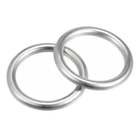 Uxcell 724708350488 2pcs 316 Stainless Steel Round Ring Welded O-rings 50mm 1.97 Inch Id 8mm Thick